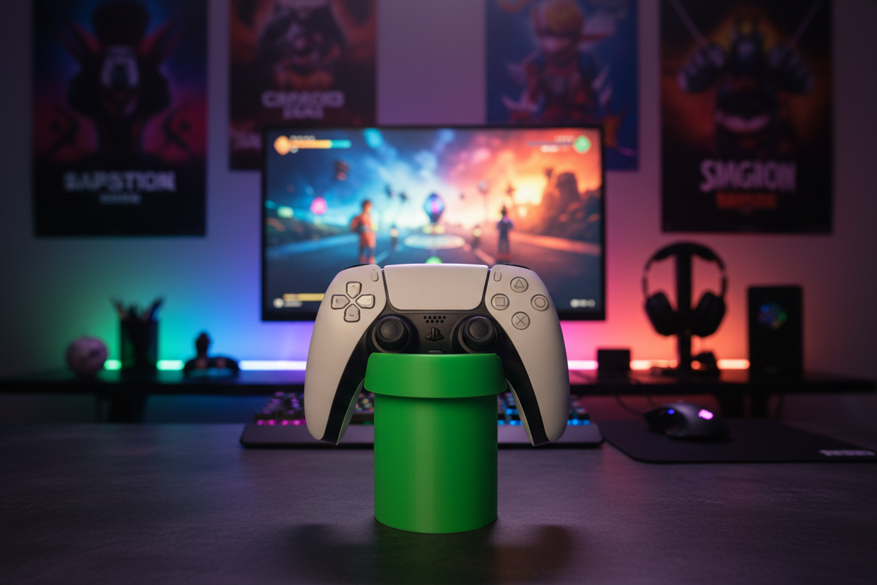 Mario PS5 controller stand